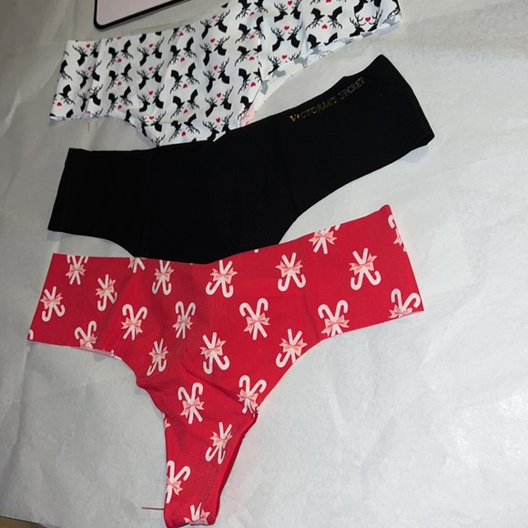 3pcs SMALL Victoria's Secret THONG No Show Panties - Picture 3 of 11